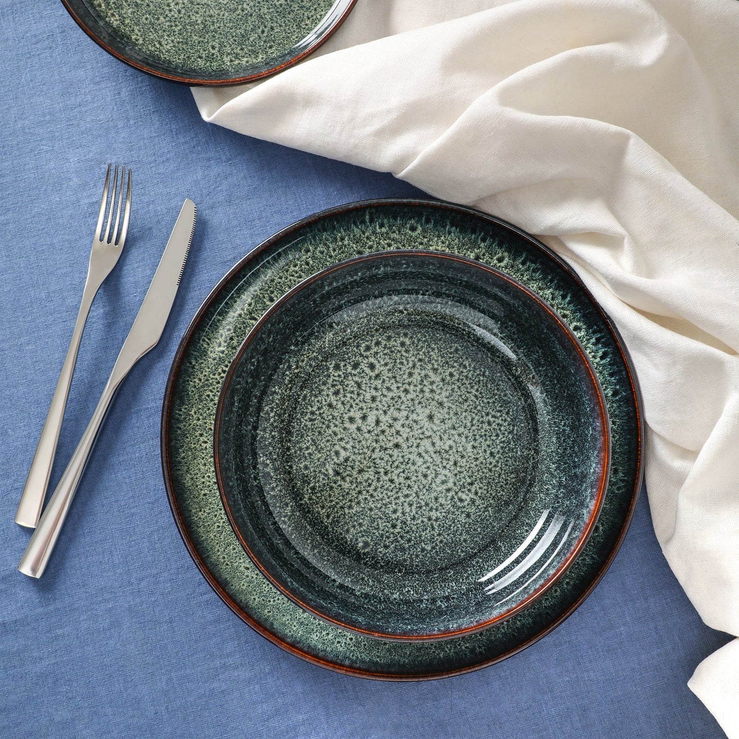 Remy Stoneware Dinnerware Set - Blue