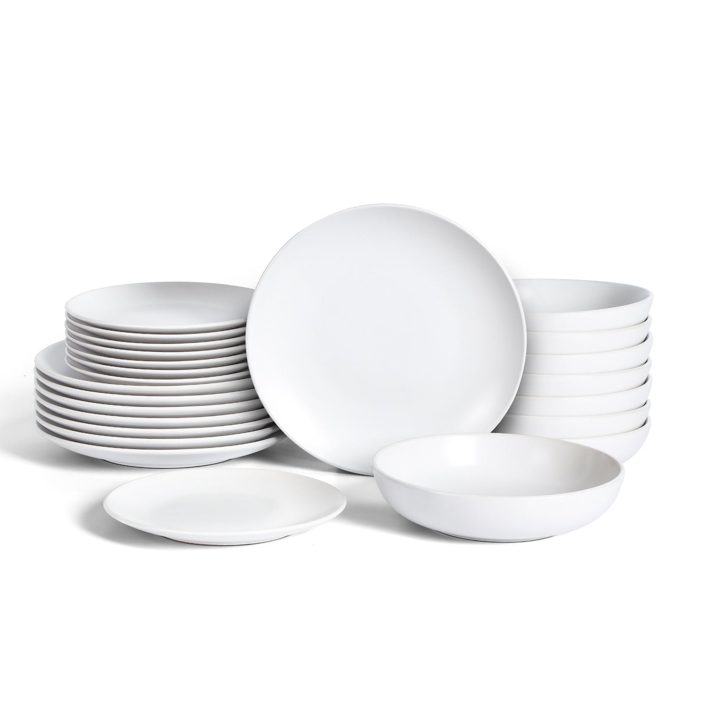 Mia Stoneware Dinnerware Set - White