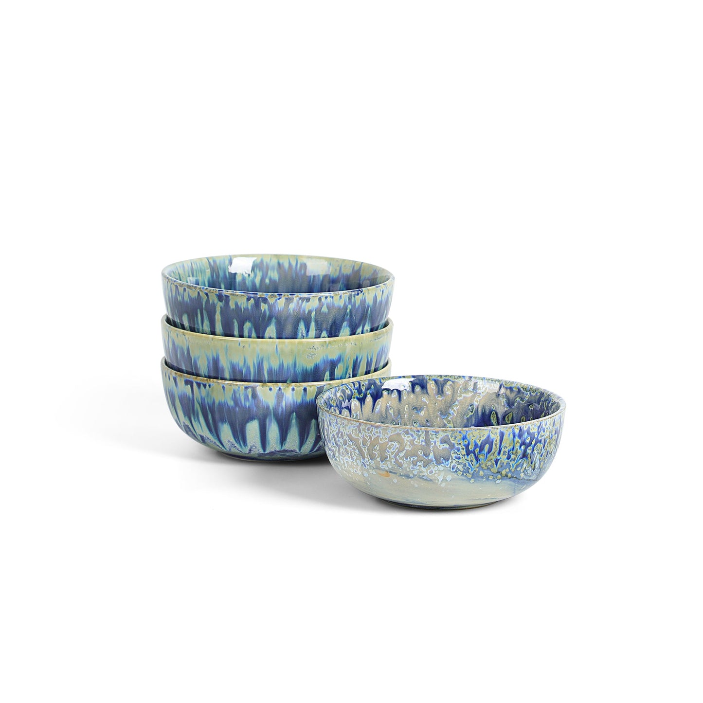 Hanami Stoneware Bowl Set - Blue