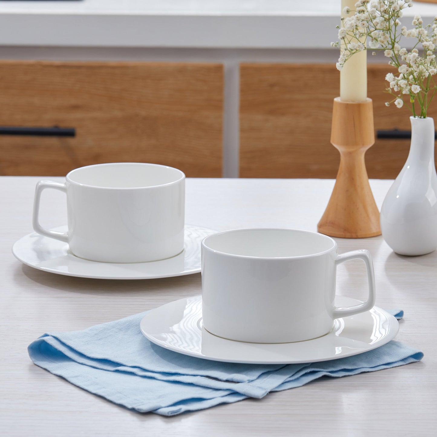 Sylvie Bone China Dinnerware Set - White