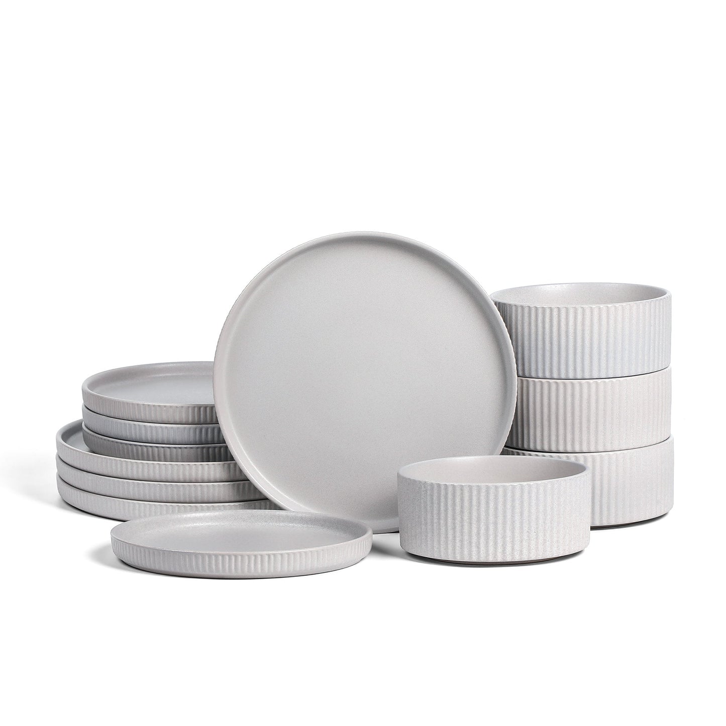 Haven Stoneware Dinnerware Set - Grey