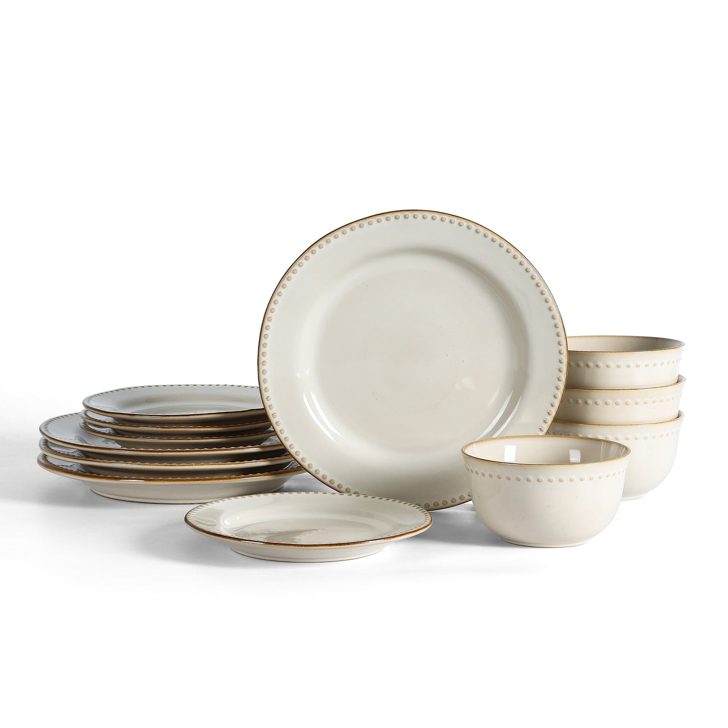 Comet Stoneware Dinnerware Set - Cream