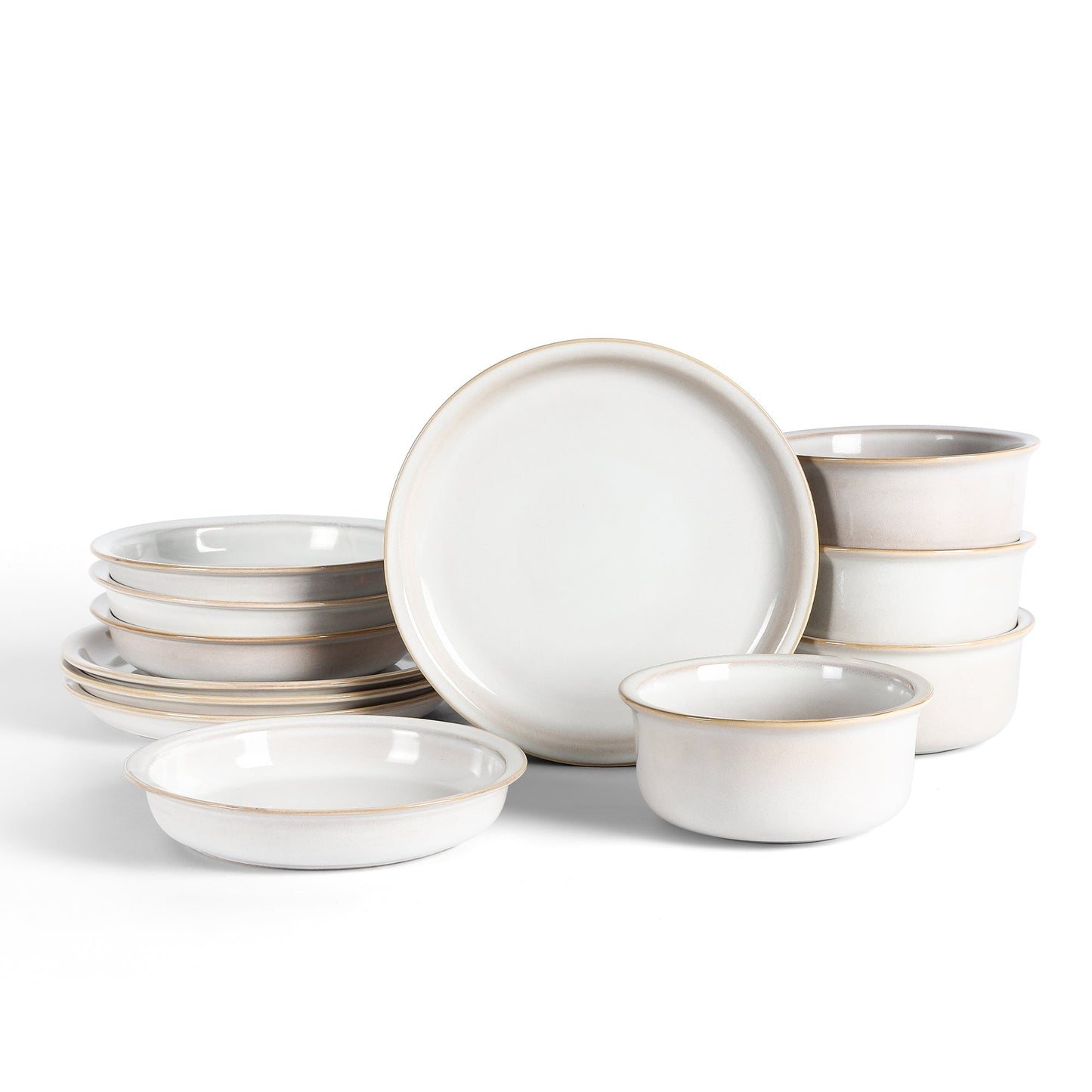 Slate Stoneware Dinnerware Set - White