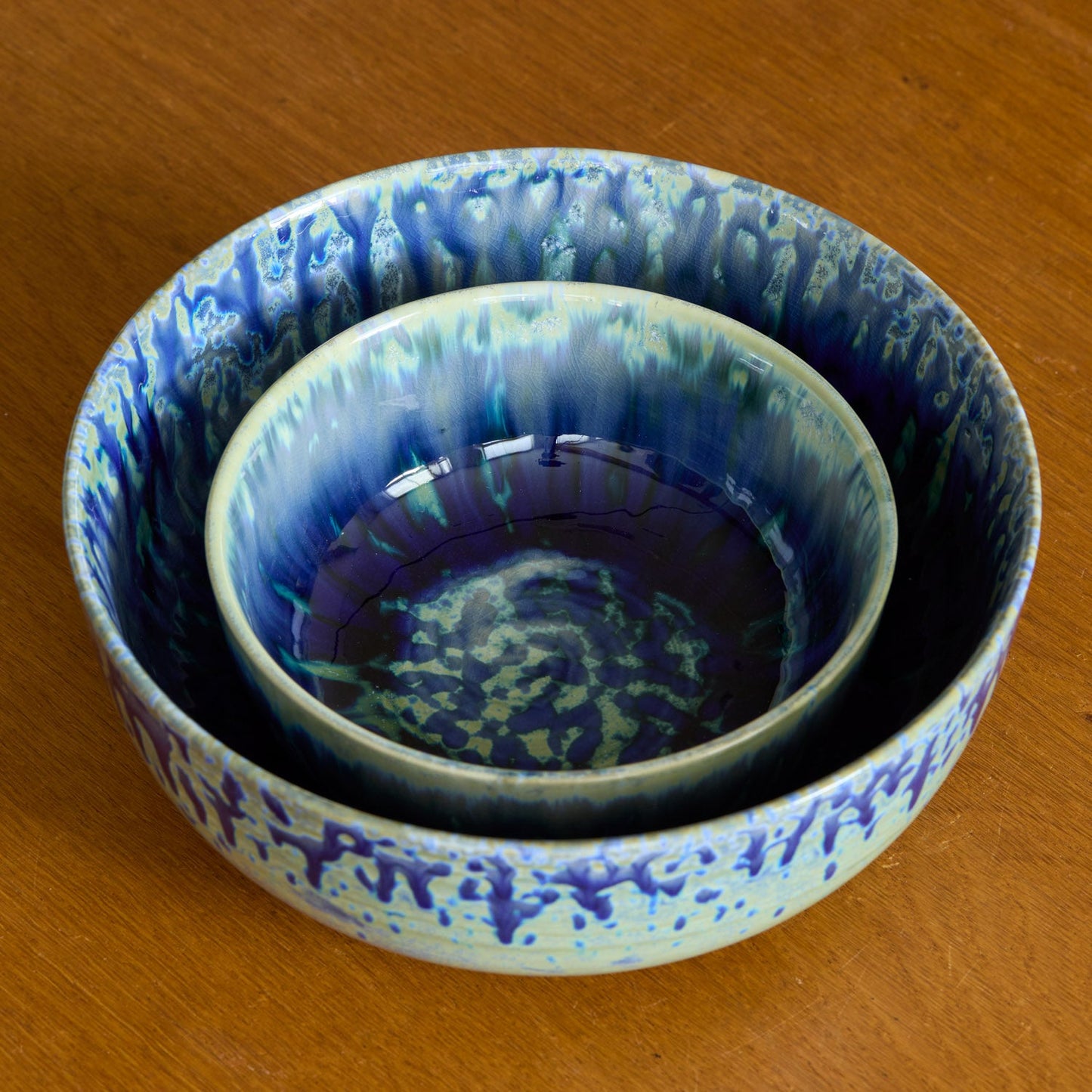 Hanami Stoneware Service Bowl Set - Blue