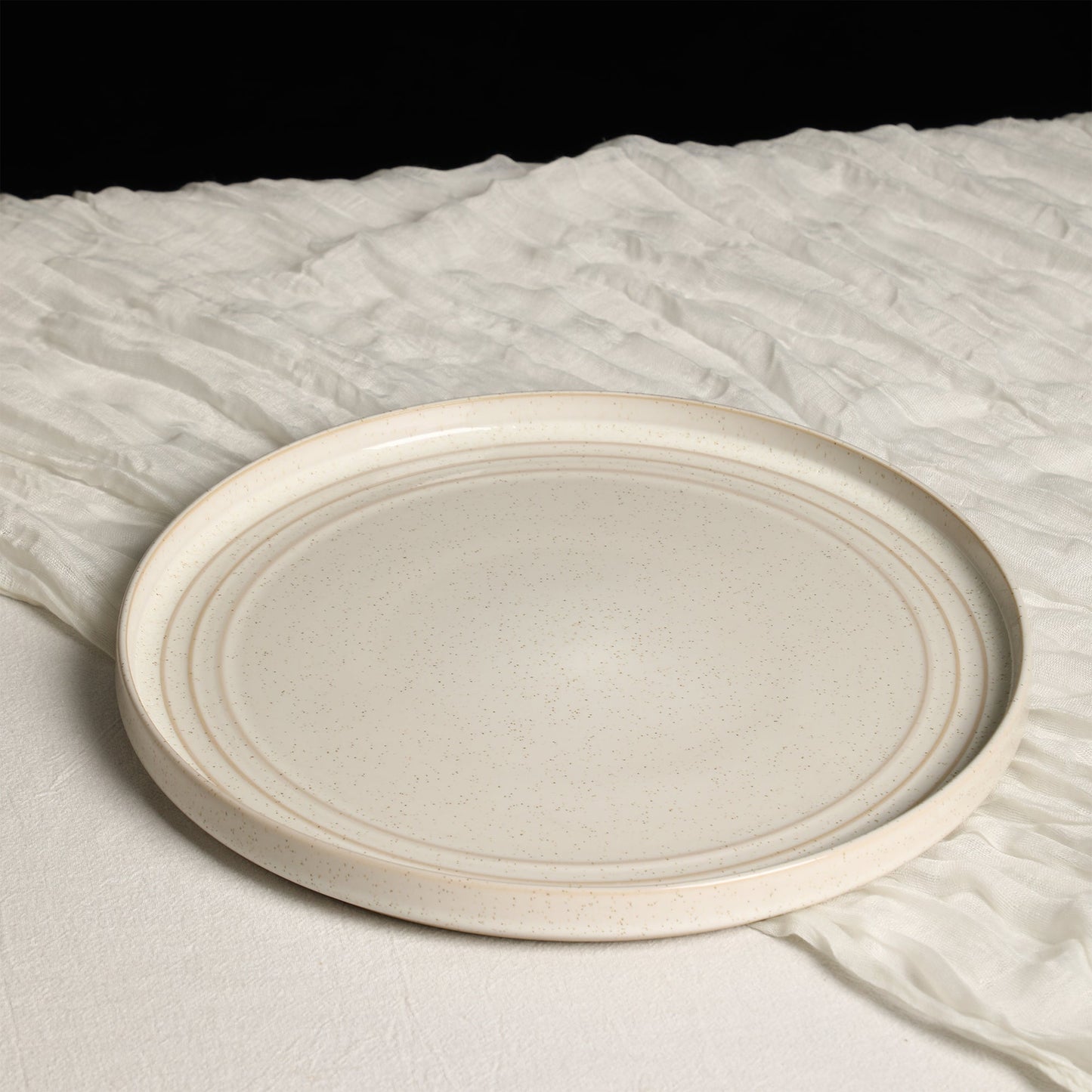 Claire Stoneware Dinner Plate Set - White