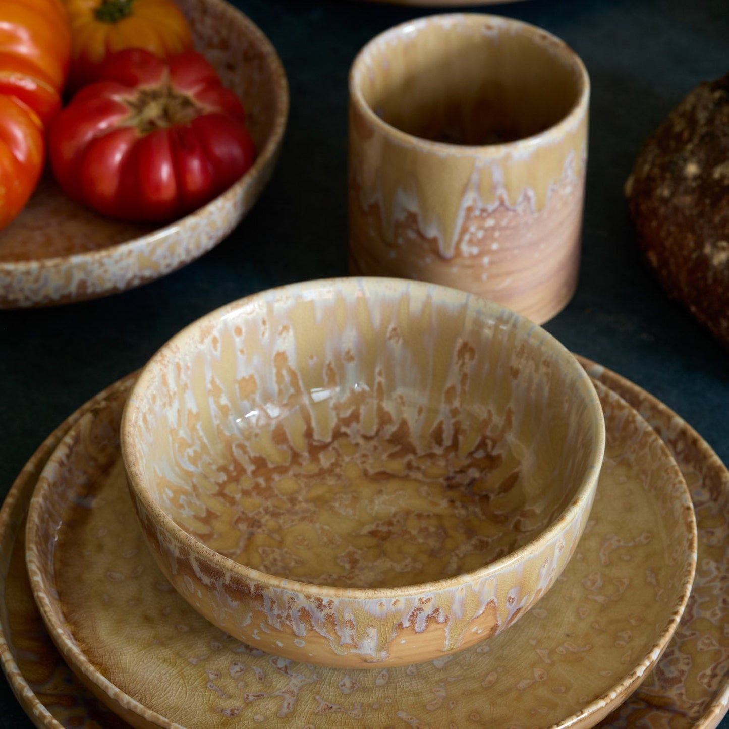 Hanami Stoneware Bowl Set - Beige