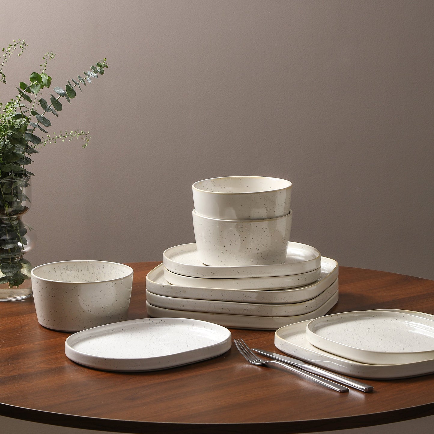 Cairo Stoneware Dinnerware Set - White
