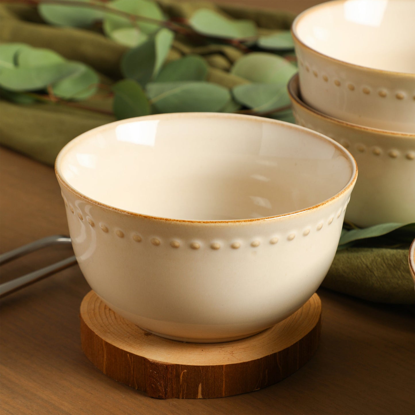 Comet Stoneware Bowl Set - Cream