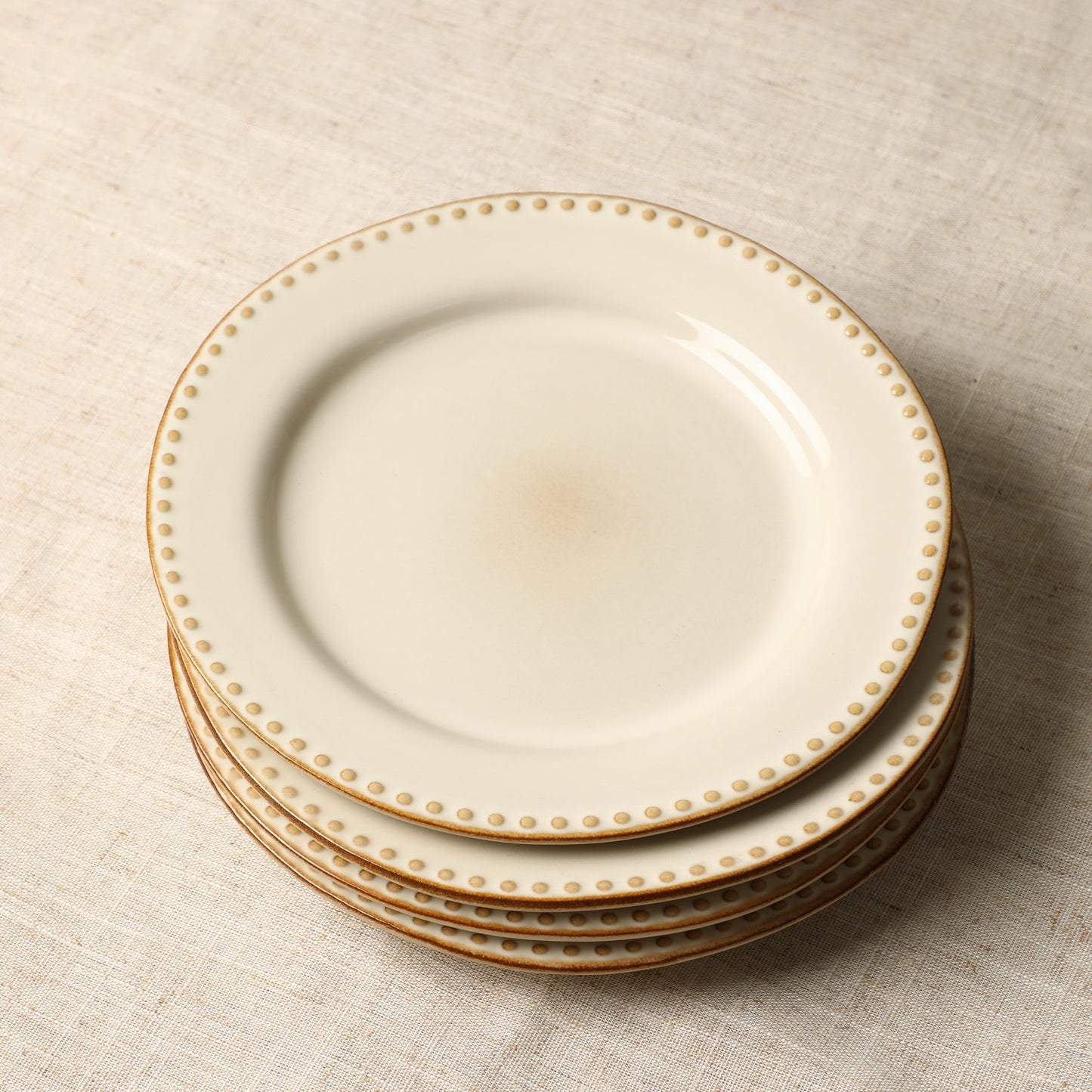 Comet Stoneware Salad Plate Set - Cream