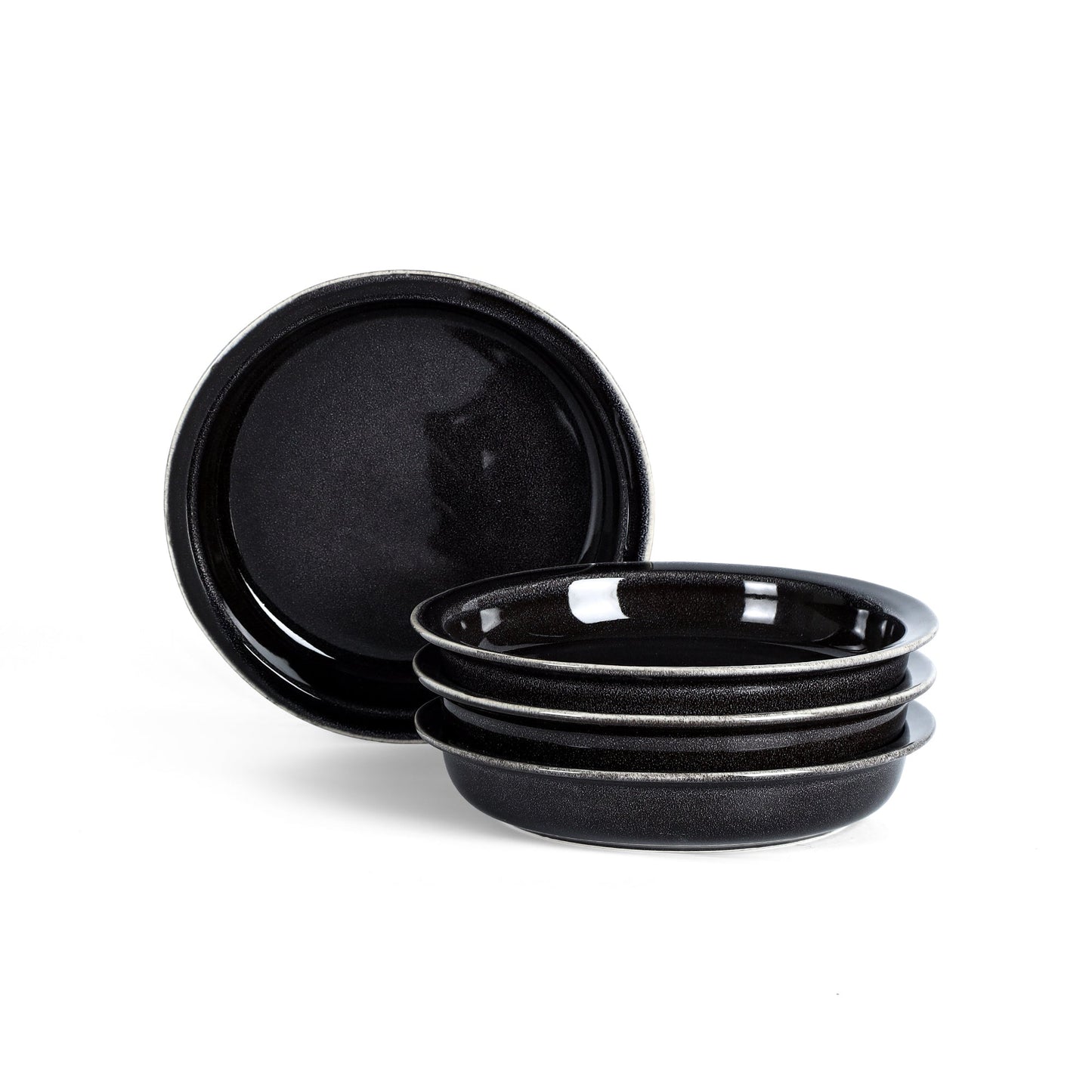 Slate Stoneware Pasta Bowl Set - Black