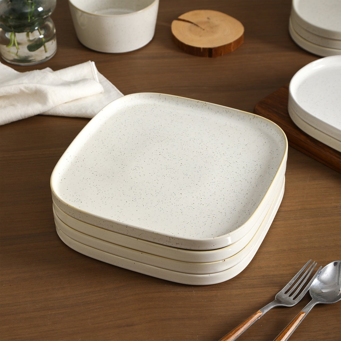 Cairo Stoneware Dinnerware Set - White