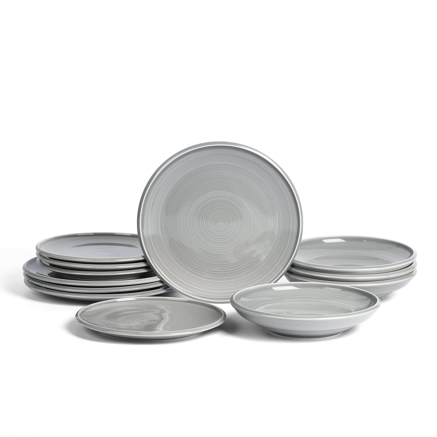Harmony Stoneware Dinnerware Set - Grey
