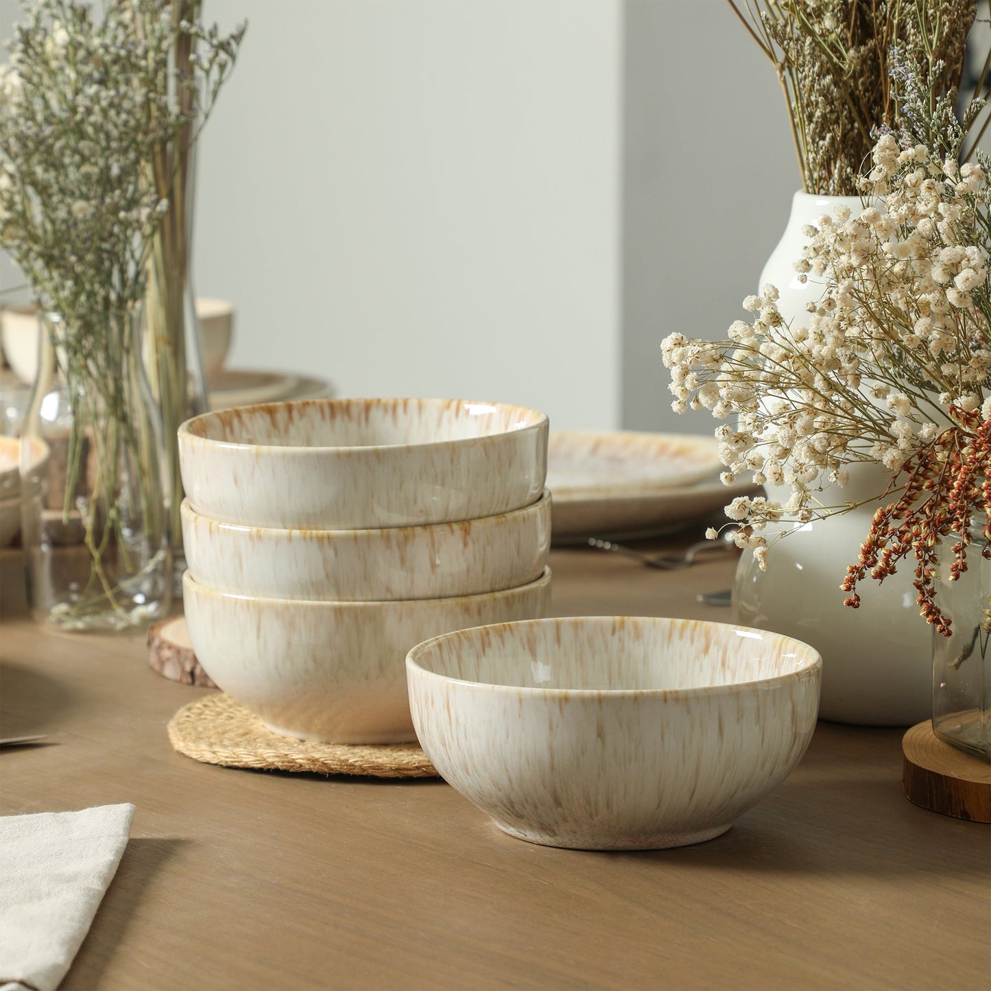 Riley Stoneware Dinnerware Set - Sand