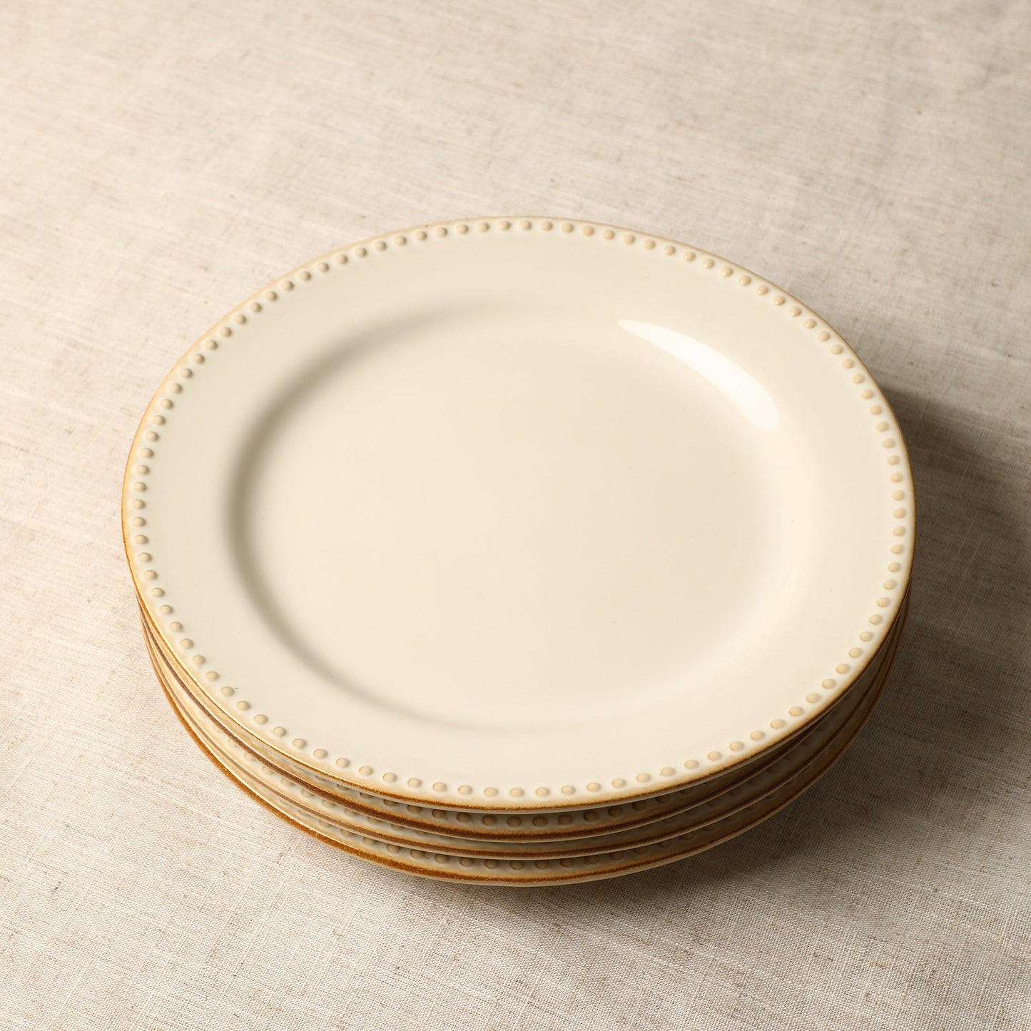 Comet Stoneware Dinner Plate Set - Cream