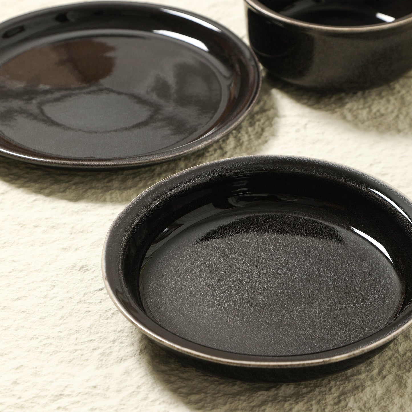 Slate Stoneware Pasta Bowl Set - Black