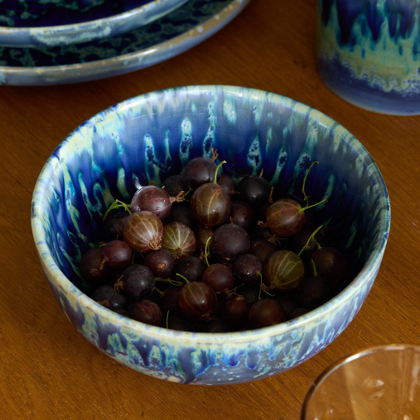 Hanami Stoneware Bowl Set - Blue