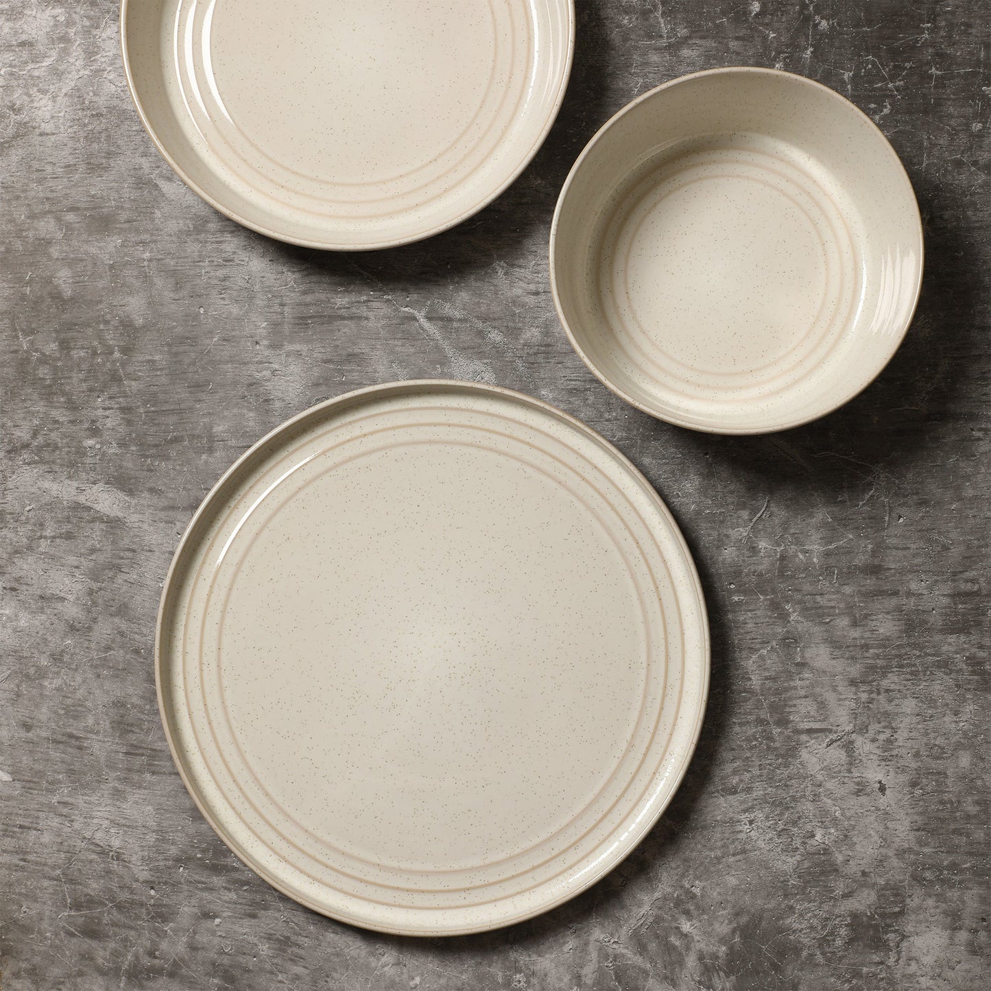 Claire Stoneware Dinner Plate Set - White
