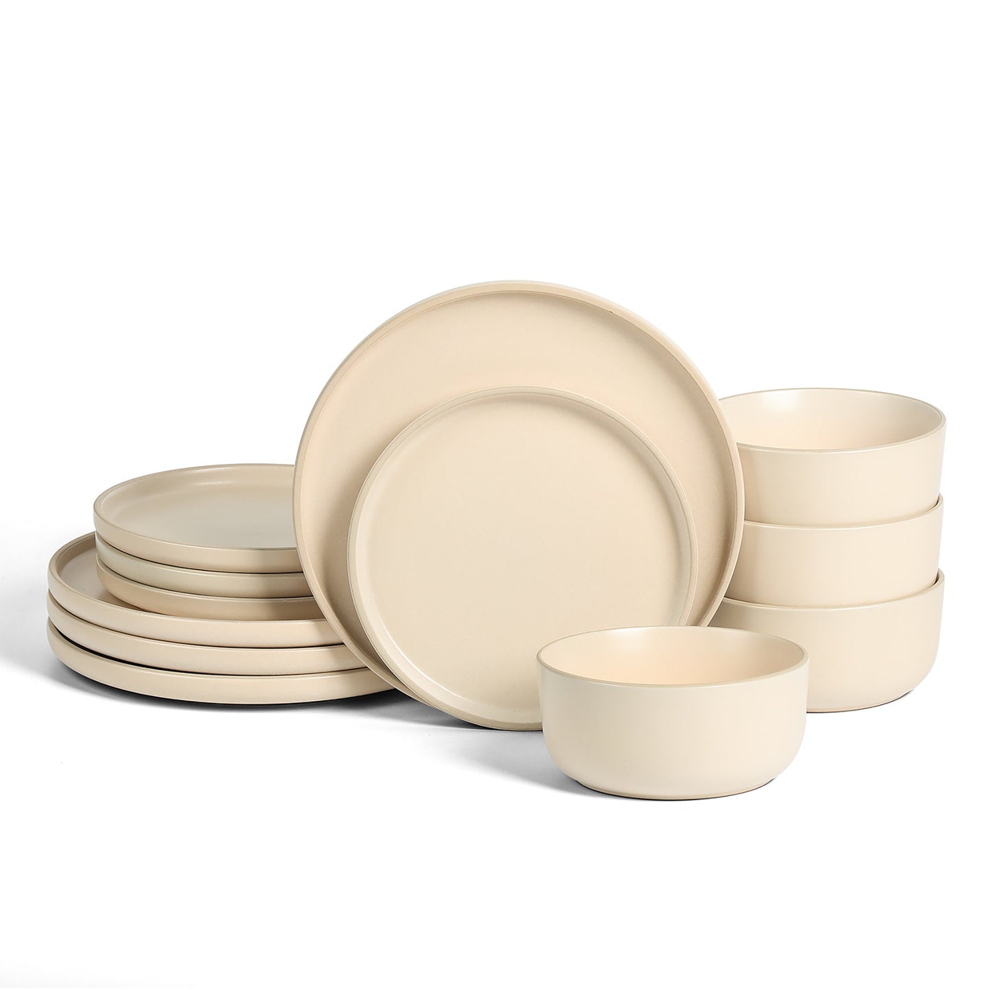 Amber Stoneware Dinnerware Set - Beige