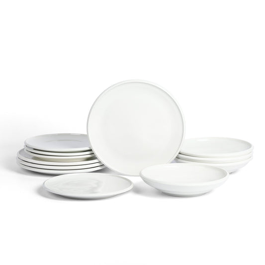 Harmony Stoneware Dinnerware Set - White