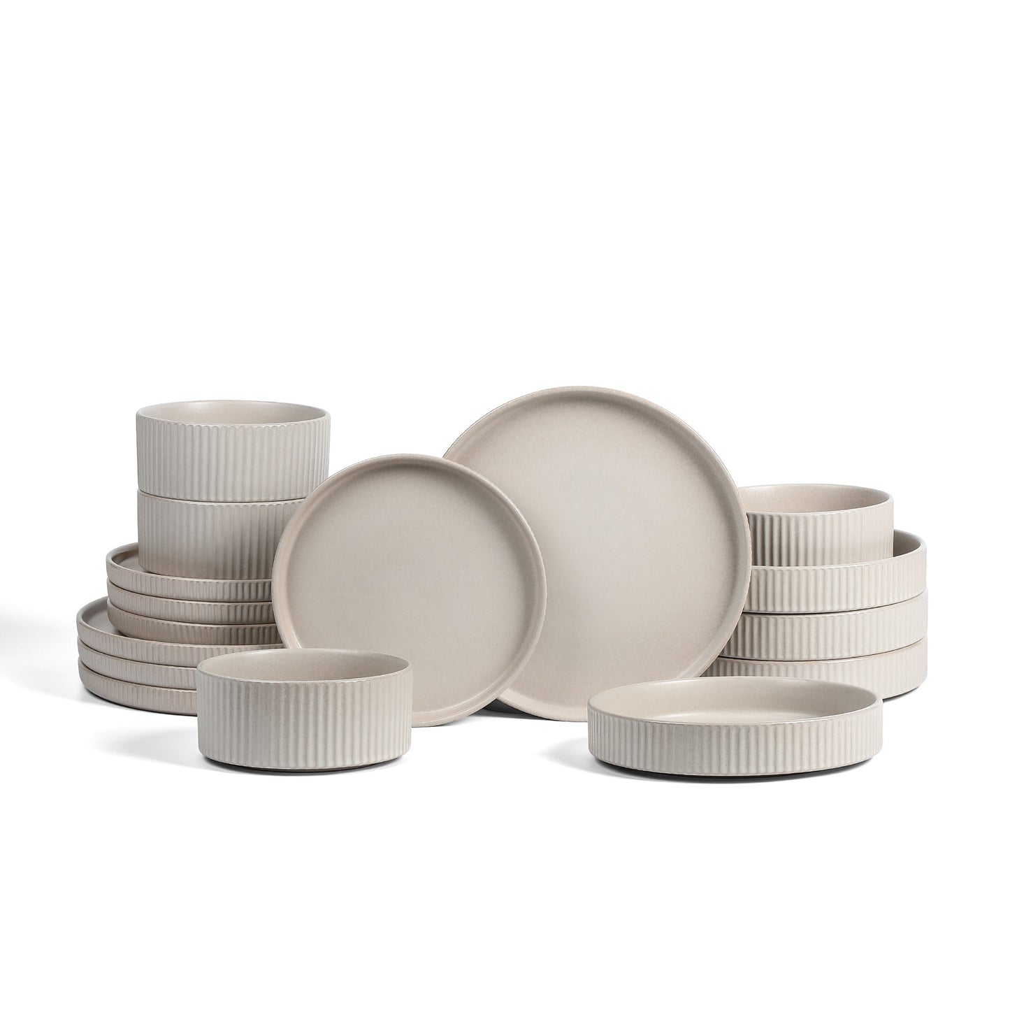 Haven Stoneware Dinnerware Set - Beige