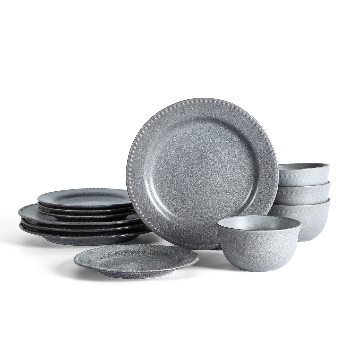 Comet Stoneware Dinnerware Set - Grey