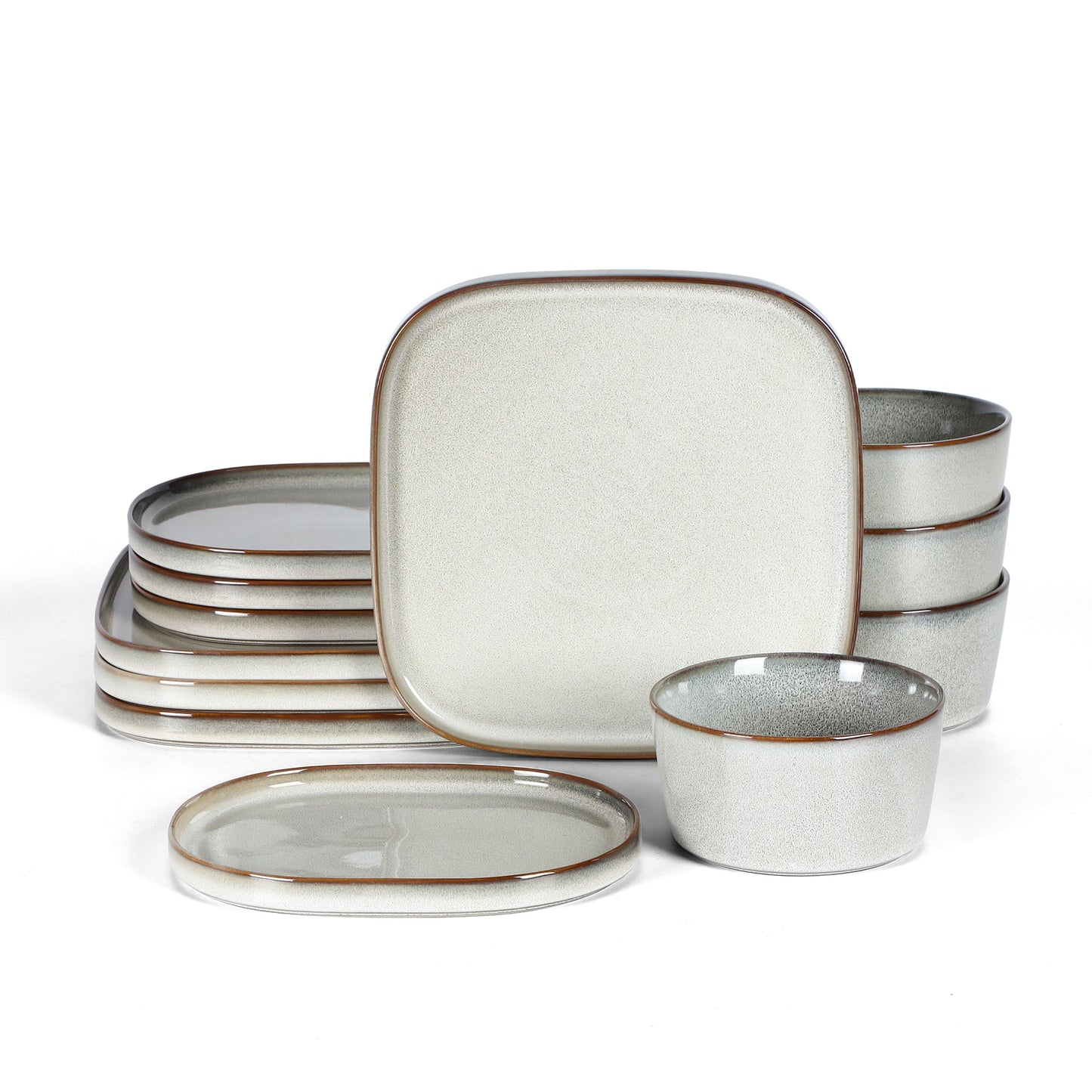 Cairo Stoneware Dinnerware Set - Grey