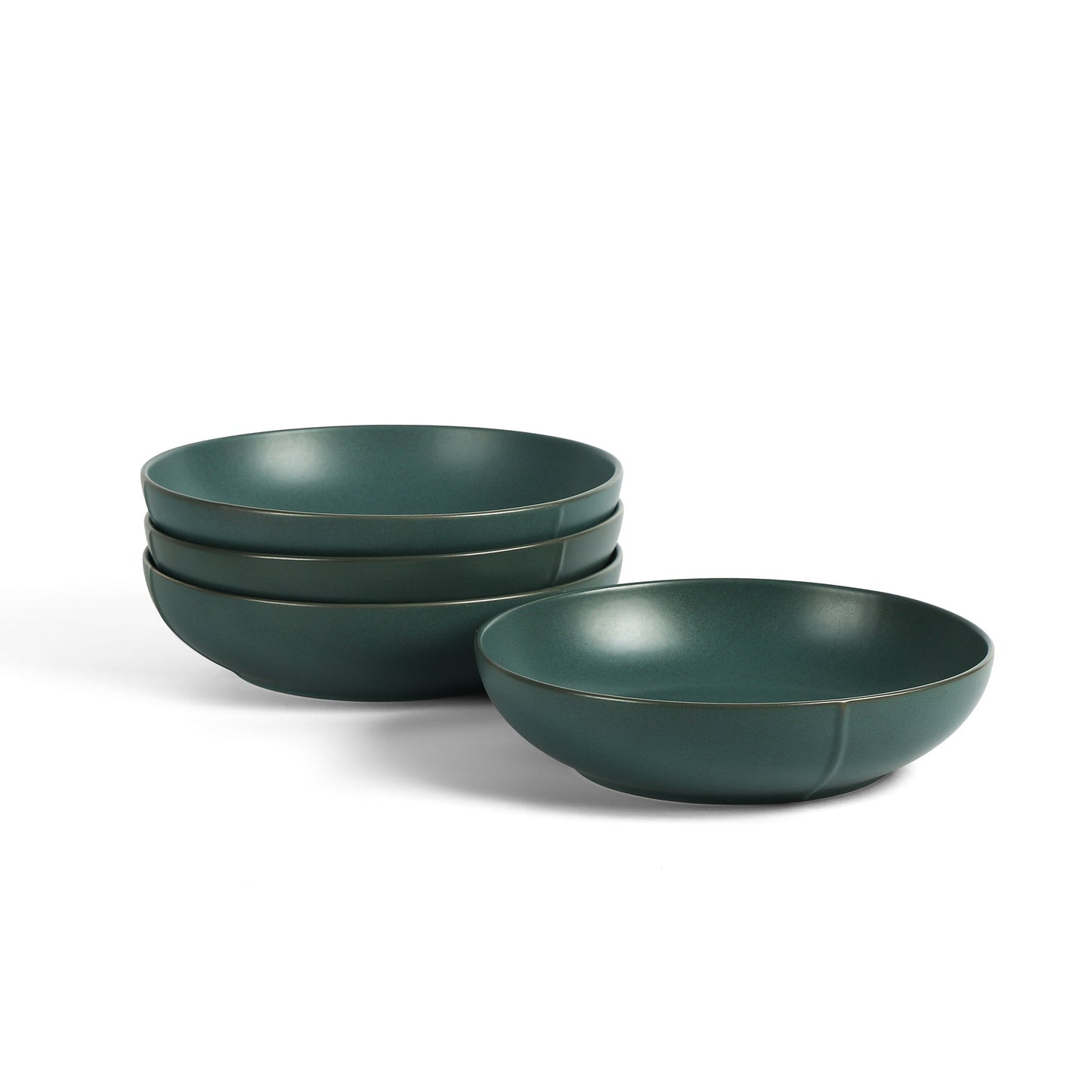 Infinity Stoneware Pasta Bowl Set - Green