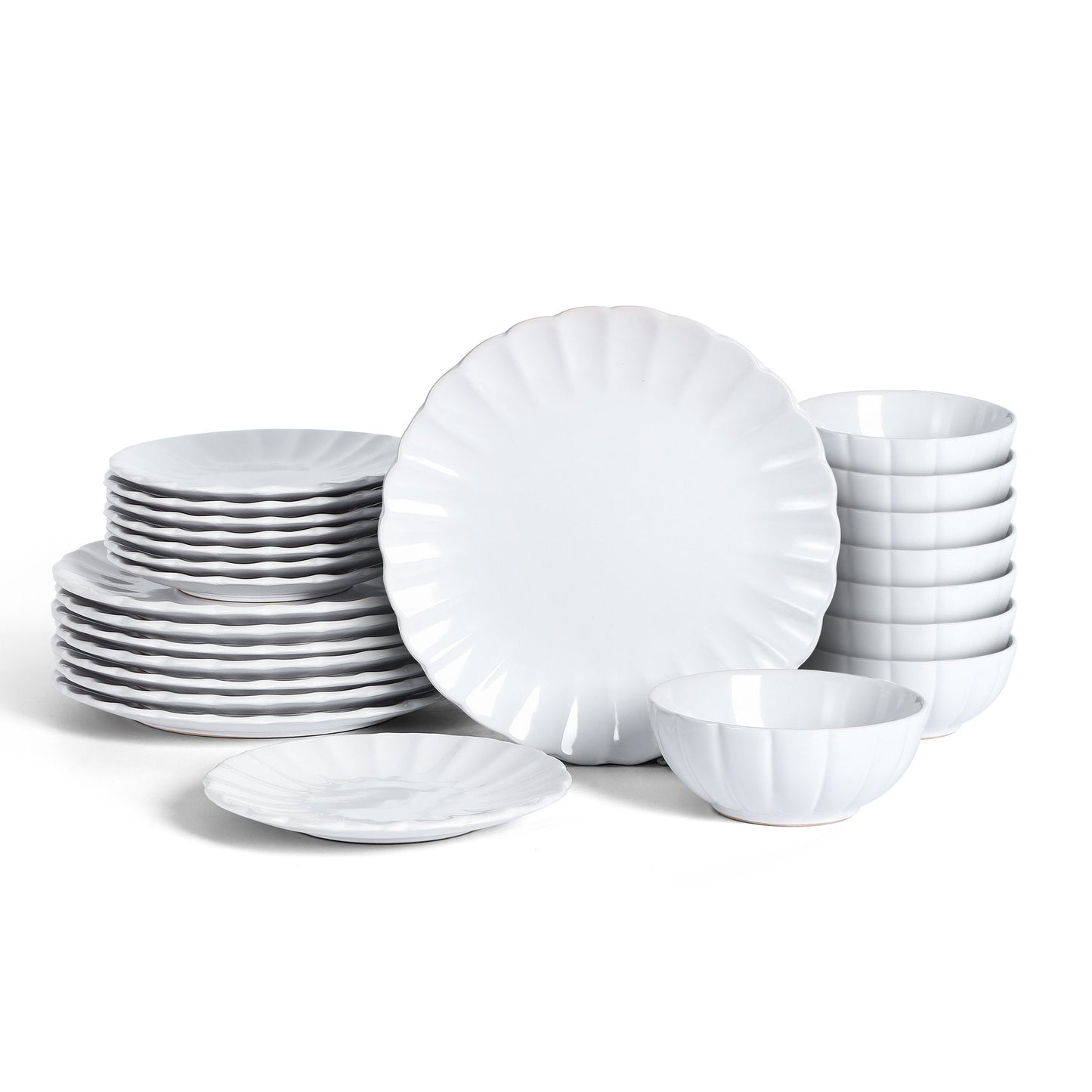Phoenix Stoneware Dinnerware Set - White