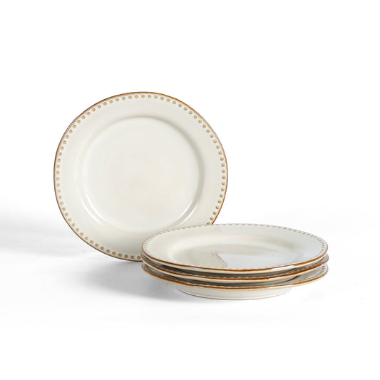 Comet Stoneware Salad Plate Set - Cream