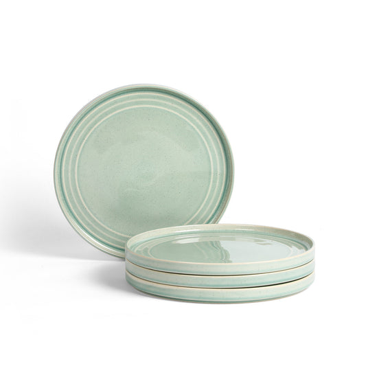 Claire Stoneware Dinner Plate Set - Green
