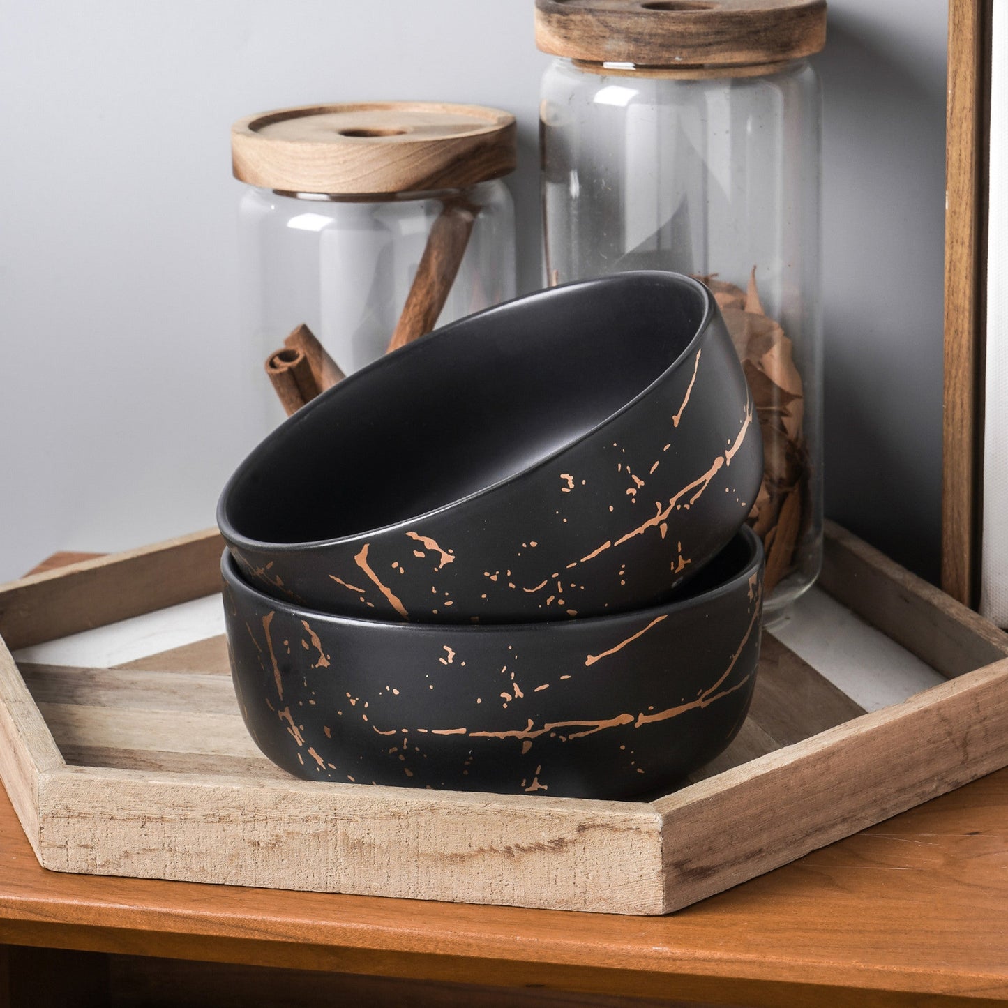 Zora Porcelain Bowl - Black