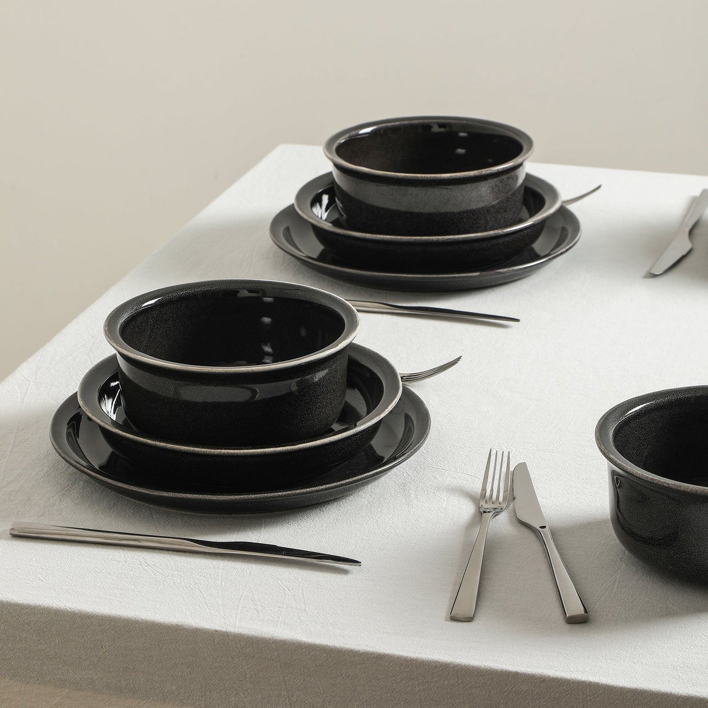 Slate Stoneware Dinnerware Set - Black