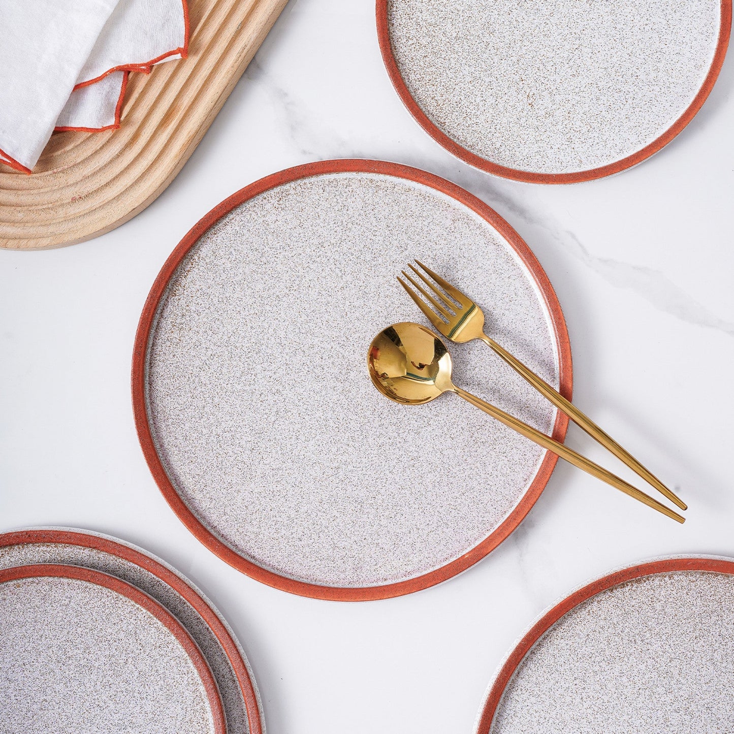 Vince Stoneware Salad Plate - Red